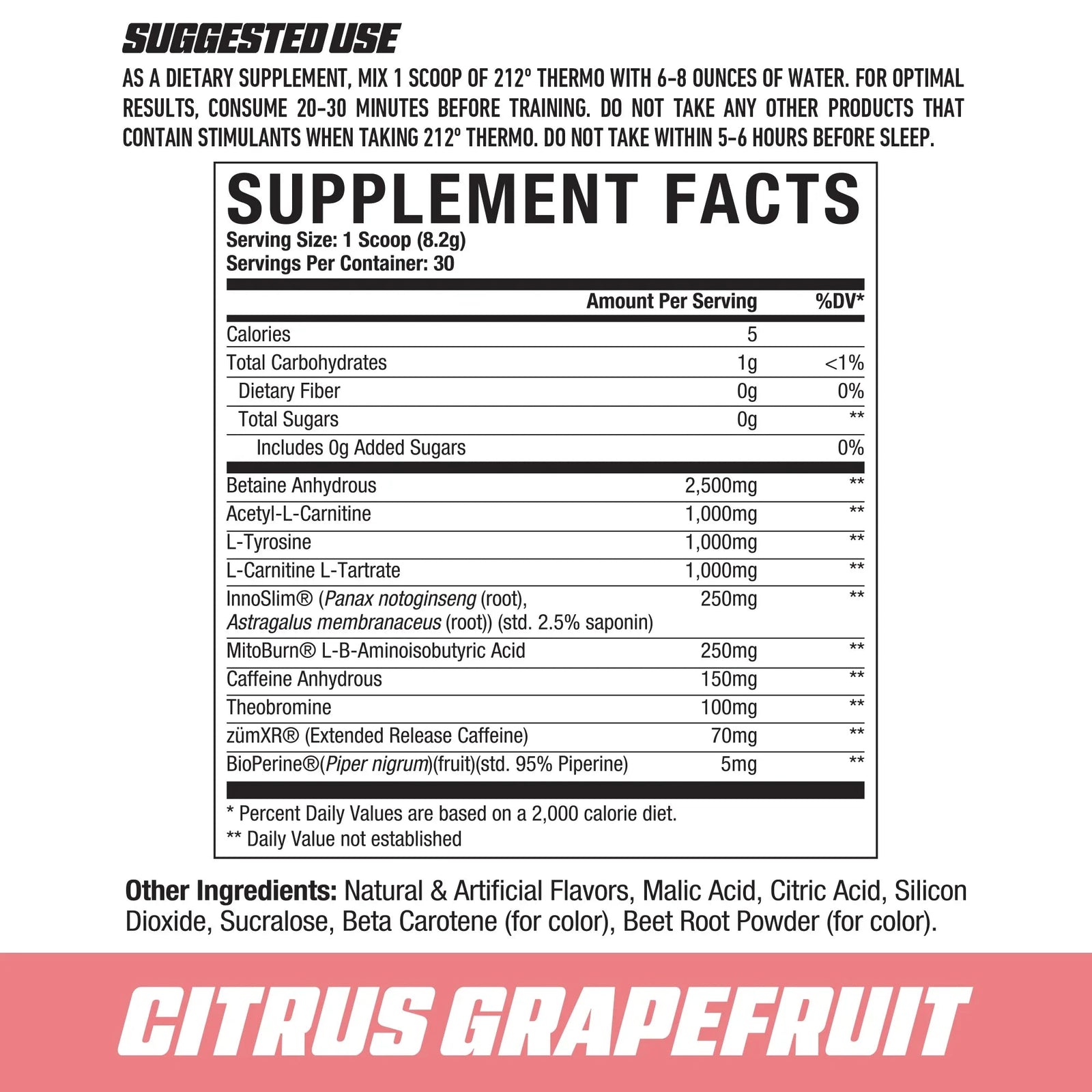 212 THERMO // High -Powered Thermogenic 30 Serves Axe & Sledge NTS Newtown Supplement Store Sydney