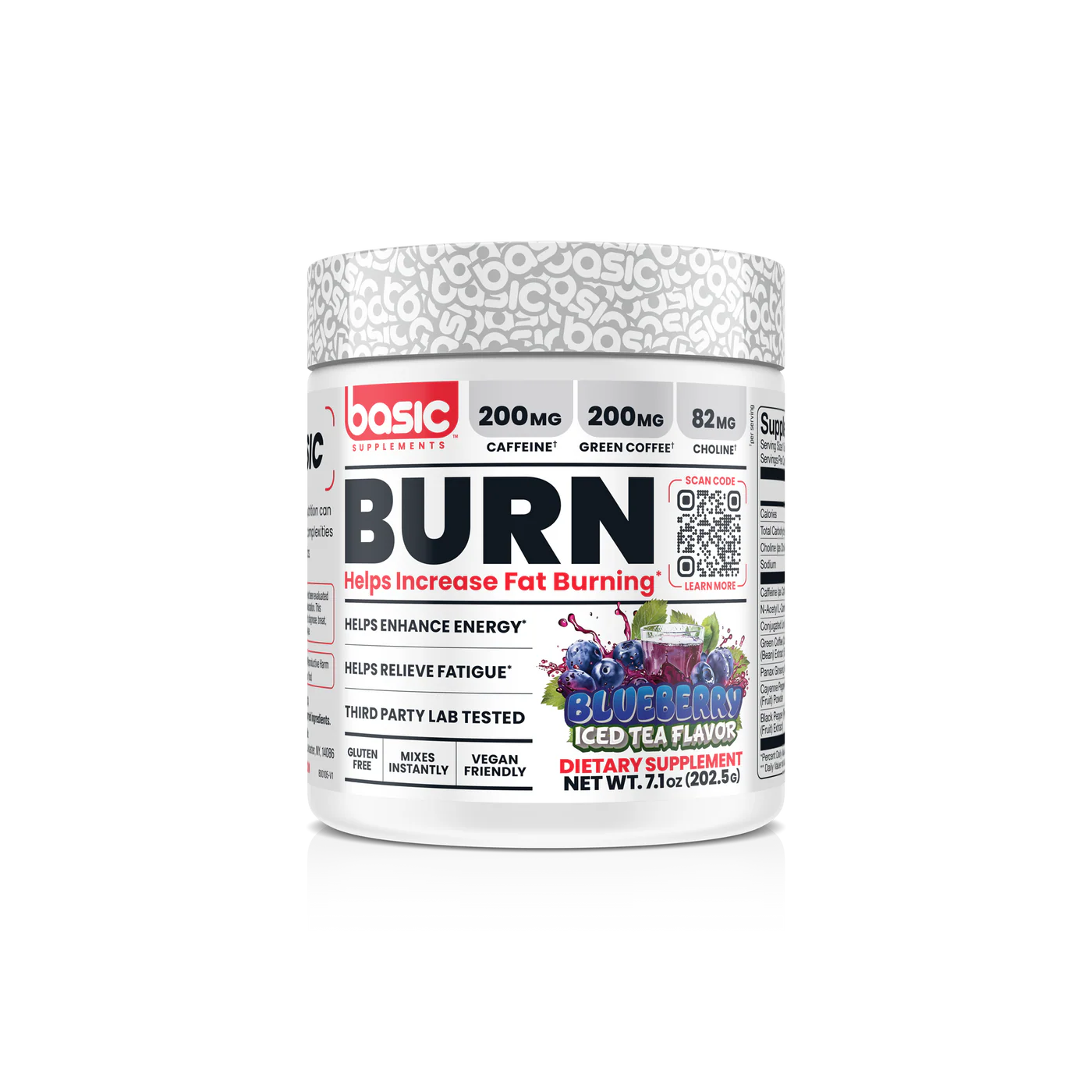 Basic Burn // 45 Serves BASIC Blueberry Ice Tea NTS Newtown Supplement Store Sydney
