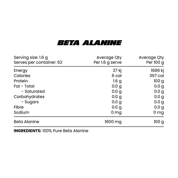 Beta Alanine // 62 Serves Zombie Labs NTS Newtown Supplement Store Sydney