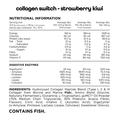 COLLAGEN SWITCH // Type I, II & III Collagen Protein SWITCH NTS Newtown Supplement Store Sydney