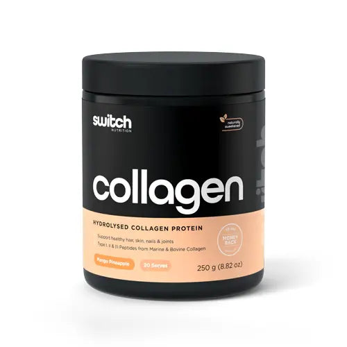 COLLAGEN SWITCH // Type I, II & III Collagen Protein SWITCH Mango Pineapple / 20 Serves NTS Newtown Supplement Store Sydney