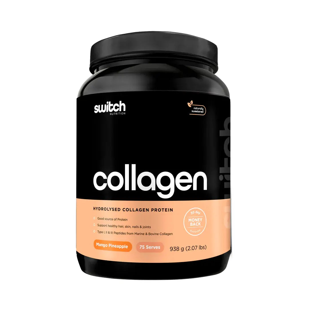 COLLAGEN SWITCH // Type I, II & III Collagen Protein SWITCH Mango Pineapple / 75 Serves NTS Newtown Supplement Store Sydney