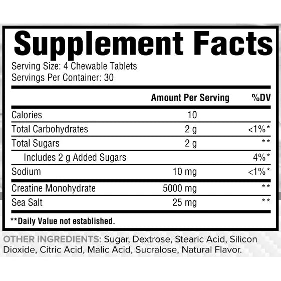 Core Nutritionals Creatine Chews // 5g 30 Servings Core Nutritionals NTS Newtown Supplement Store Sydney