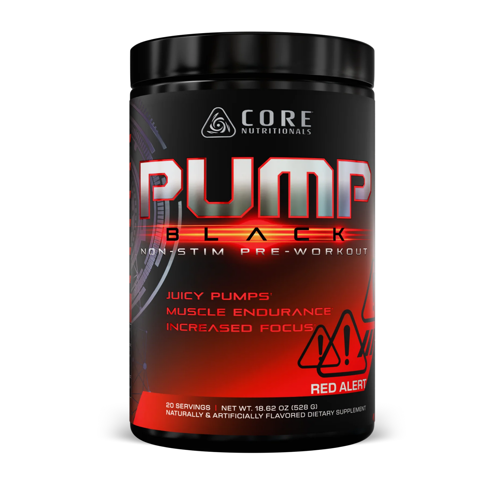 CORE PUMP BLACK // Non-Stim Pre-Workout Core Nutritionals Red Alert NTS Newtown Supplement Store Sydney