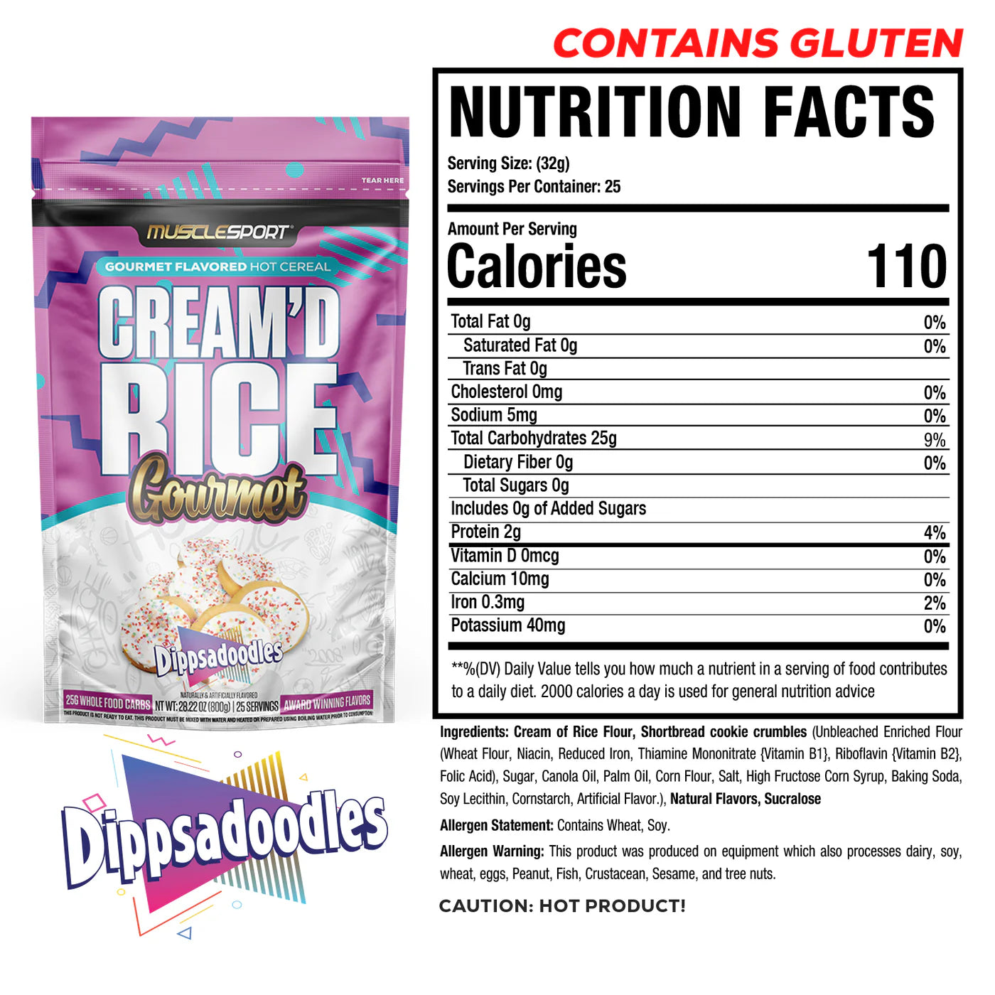 CREAM'D RICE Gourmet // 25g Whole Food Carbs Muscle Sport Dippsadoodles NTS Newtown Supplement Store Sydney