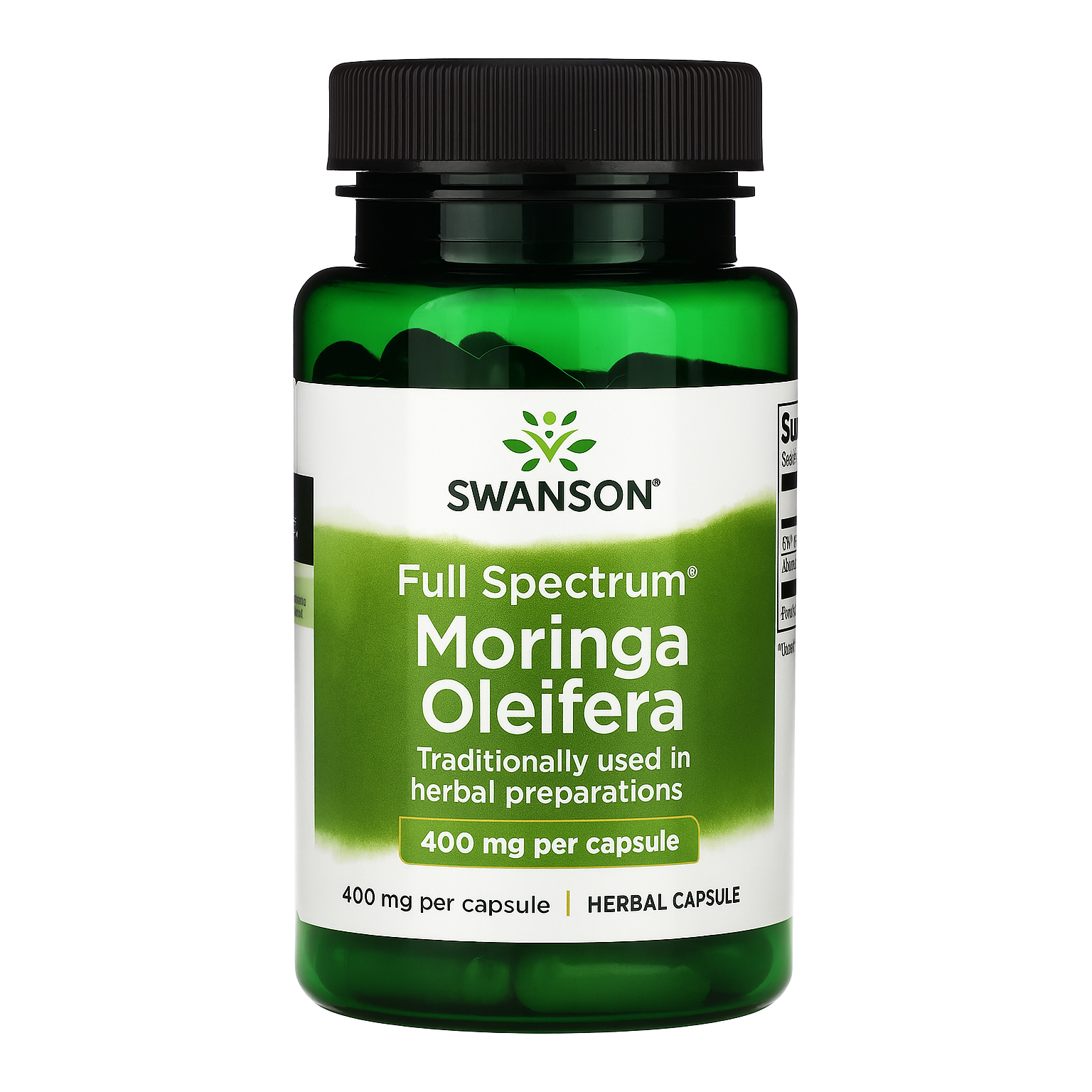 Full Spectrum Moringa Oleifera 400mg // 60 capsules Swanson NTS Newtown Supplement Store Sydney