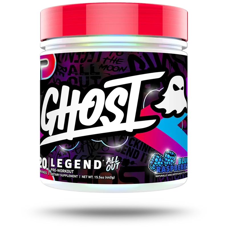 LEGEND All Out V2 // 20 Servings GHOST Blue Raspberry NTS Newtown Supplement Store Sydney