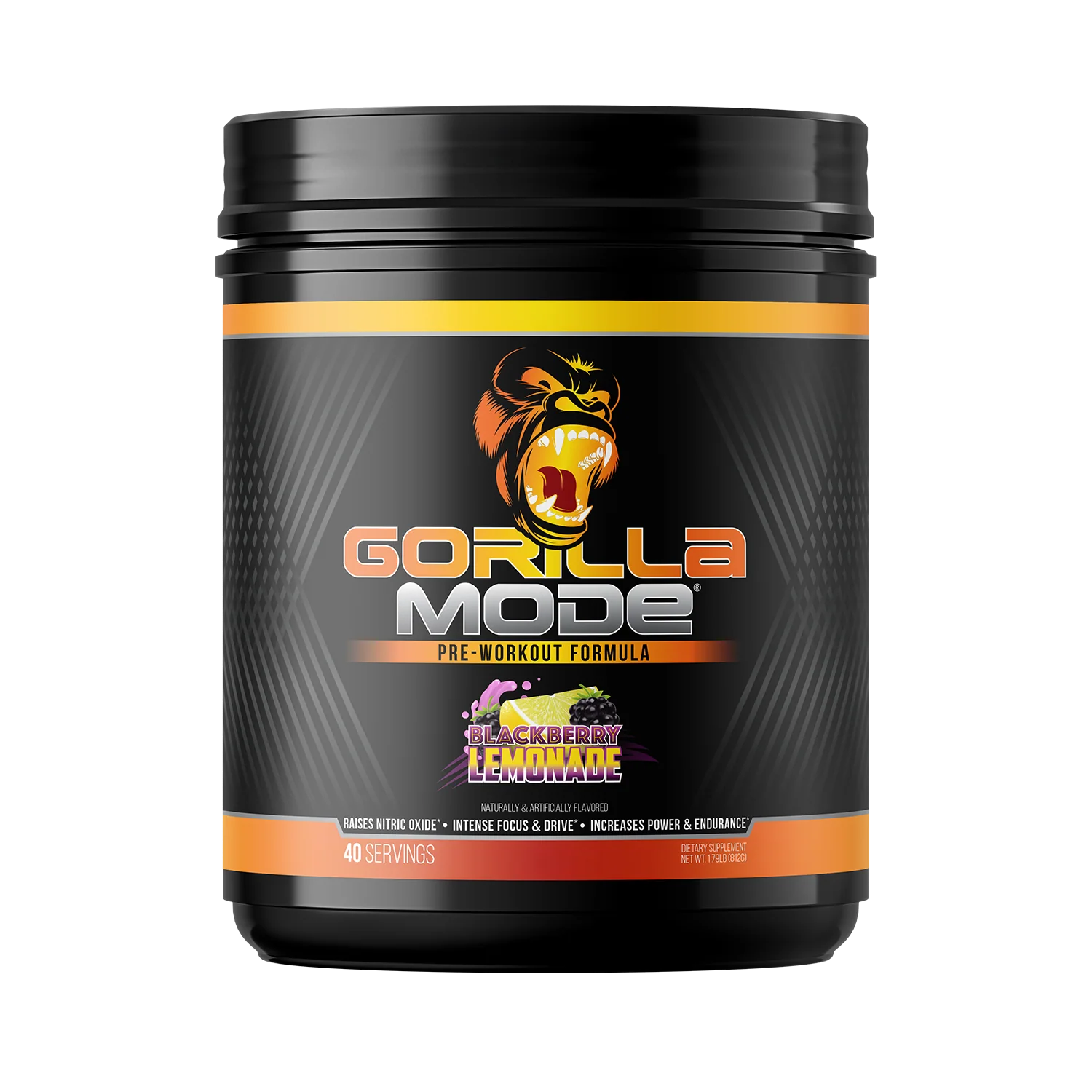 GORILLA MODE Pre-workout // 40 Servings Gorilla Mind Blackberry Lemonade NTS Newtown Supplement Store Sydney