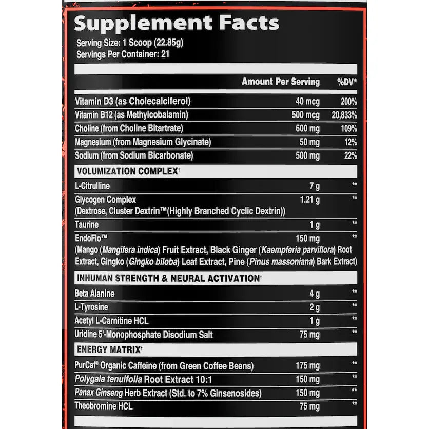 INHUMAN MENTIS // Pre-Workout + Nootropic AFTERDARK NTS Newtown Supplement Store Sydney