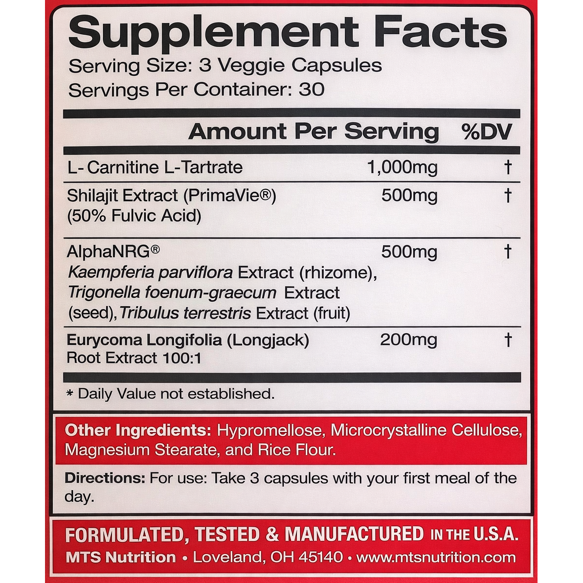Insurgent // Daily Male Support Formula MTS NTS Newtown Supplement Store Sydney