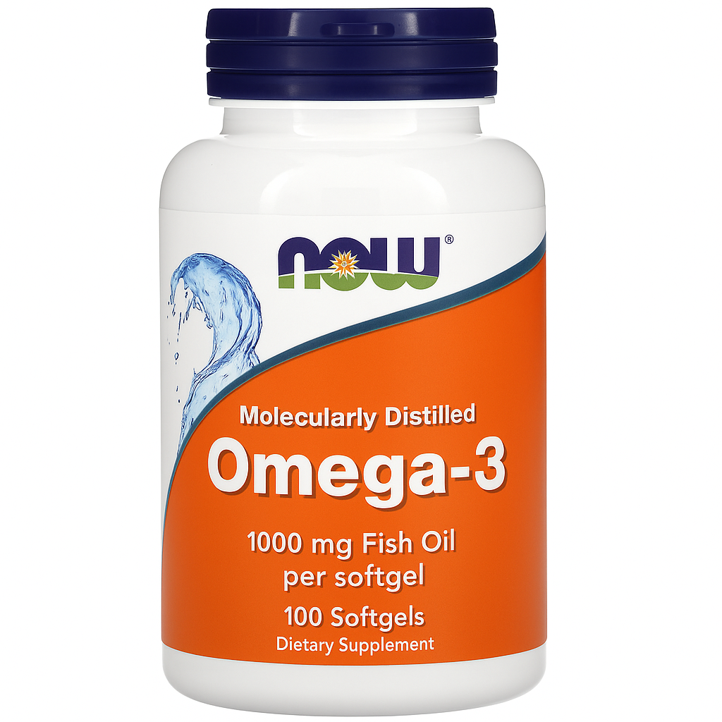 Molecularly Distilled Omega-3 Fish Oil // 1000mg - 180 EPA / 120 DHA Now Foods NTS Newtown Supplement Store Sydney
