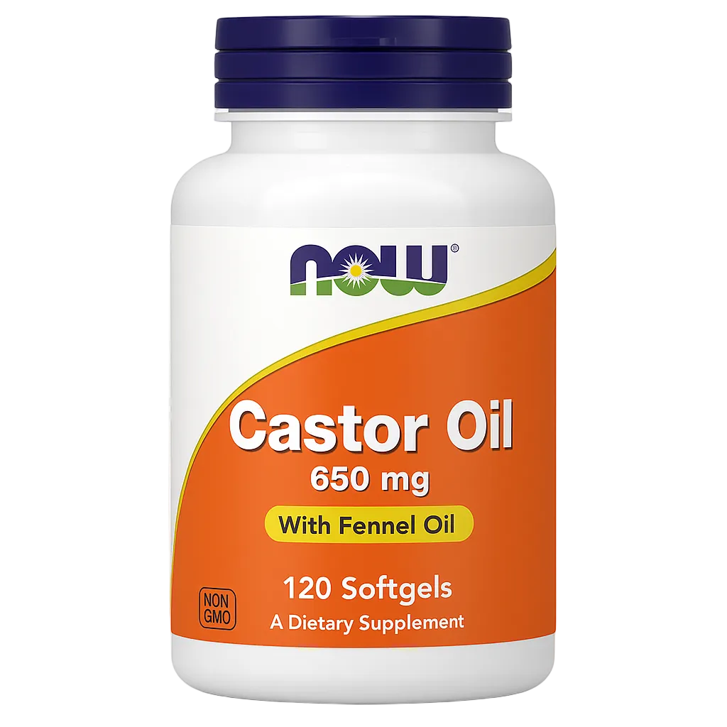 Now Foods Castor Oil // 650mg 120 Softgels Now Foods NTS Newtown Supplement Store Sydney