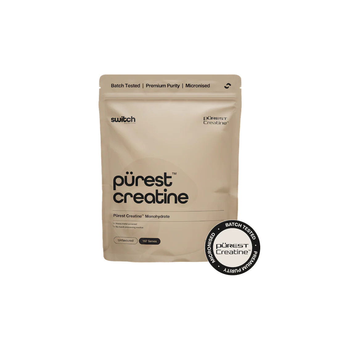 Purest Creatine Monohydrate // 500g SWITCH NTS Newtown Supplement Store Sydney