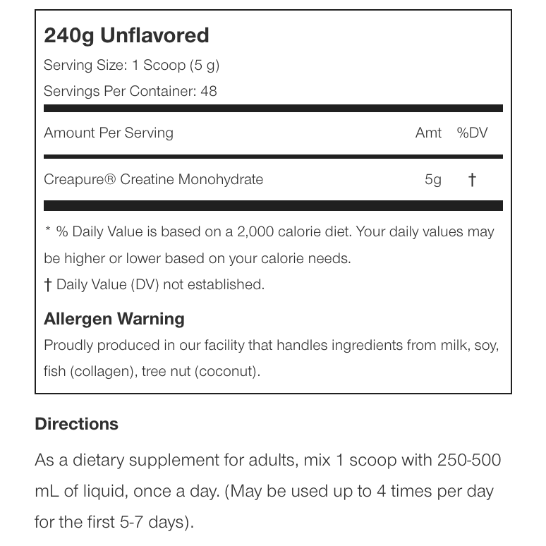 PVL Gold Series 100% Creapure Creatine PVL 240g NTS Newtown Supplement Store Sydney