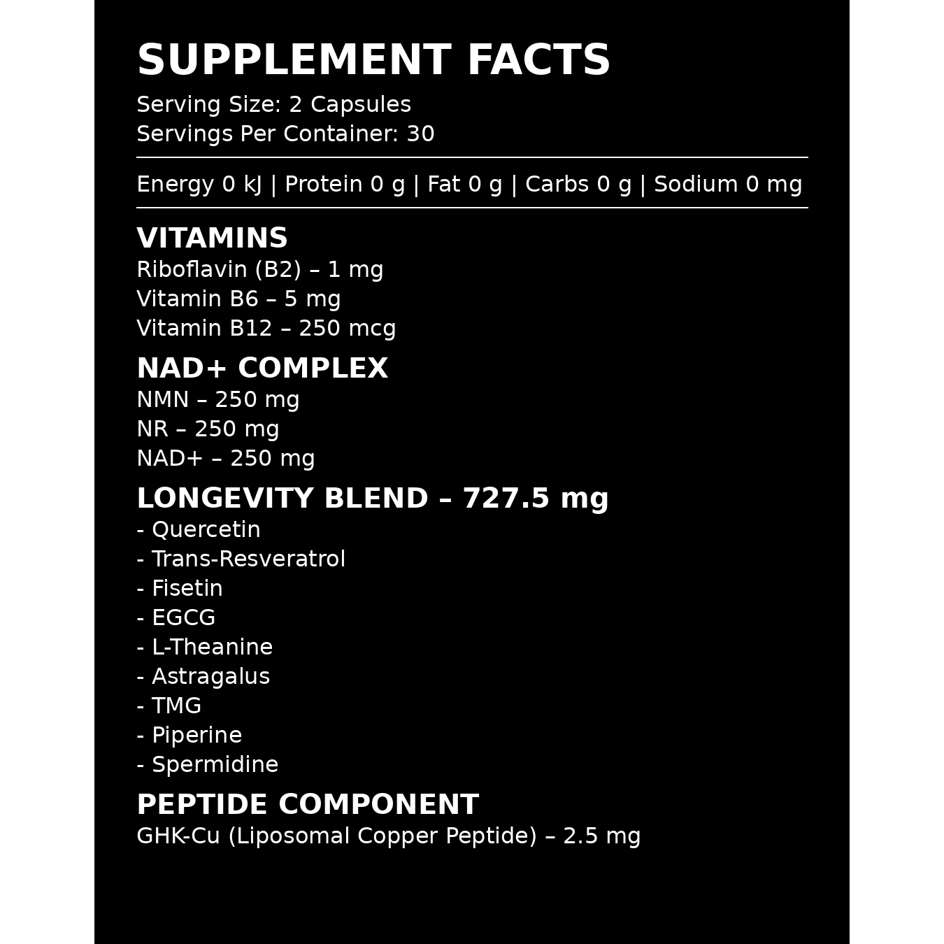 Spawn Nutra IMMORTAL // Liposomal Longevity matrix Spawn Nutra NTS Newtown Supplement Store Sydney