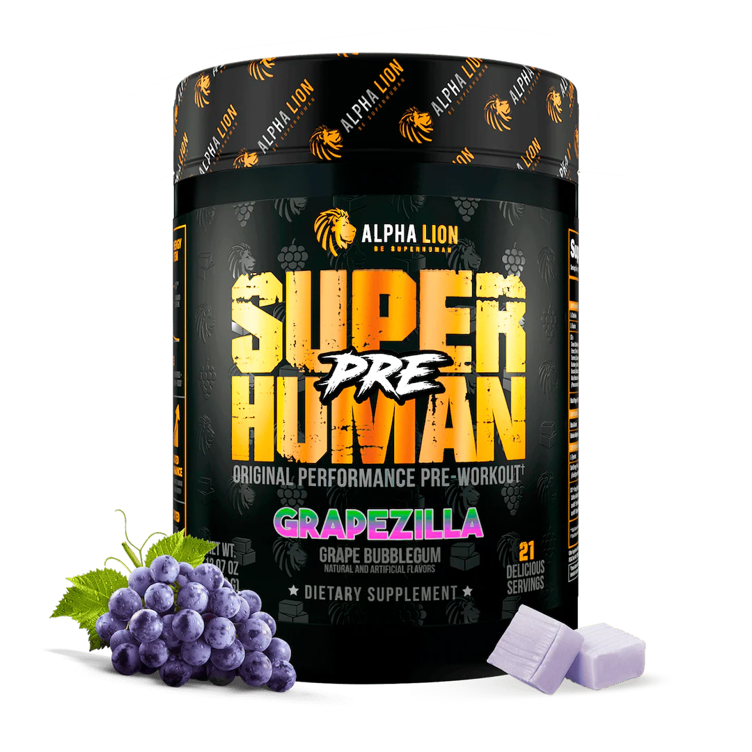 Super Human Pre // 21/42 Servings ALPHA LION Grapezilla NTS Newtown Supplement Store Sydney