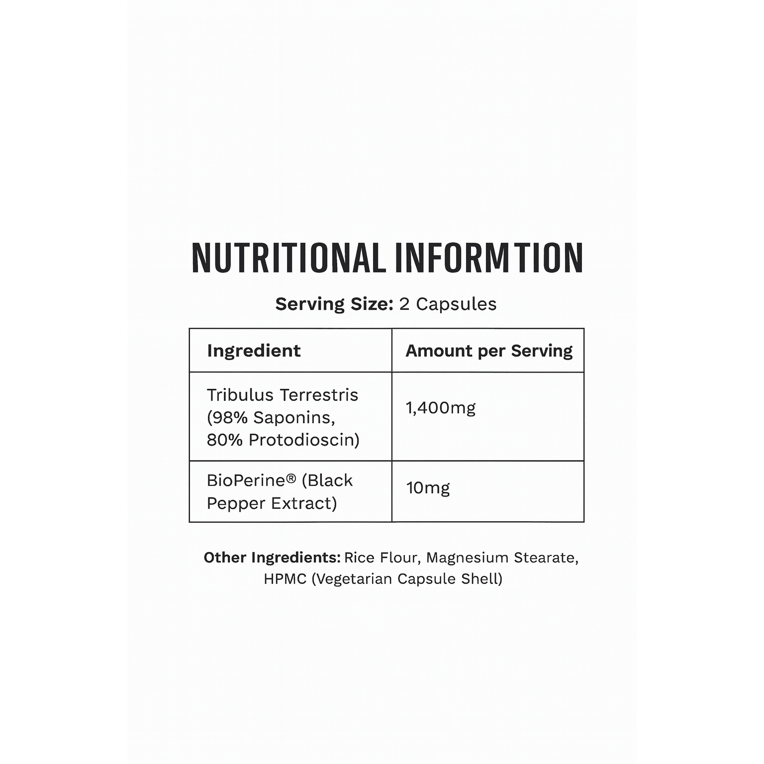 TRIBULUS // 60 Capsules Mamba Nutrition NTS Newtown Supplement Store Sydney