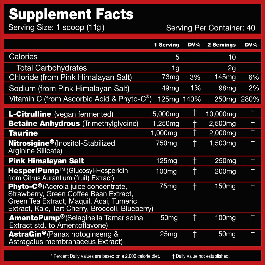 VASO GRAND Pre Max // Maximum Pump & Fullness Matrix (40 Servings) PerforMax Labs NTS Newtown Supplement Store Sydney