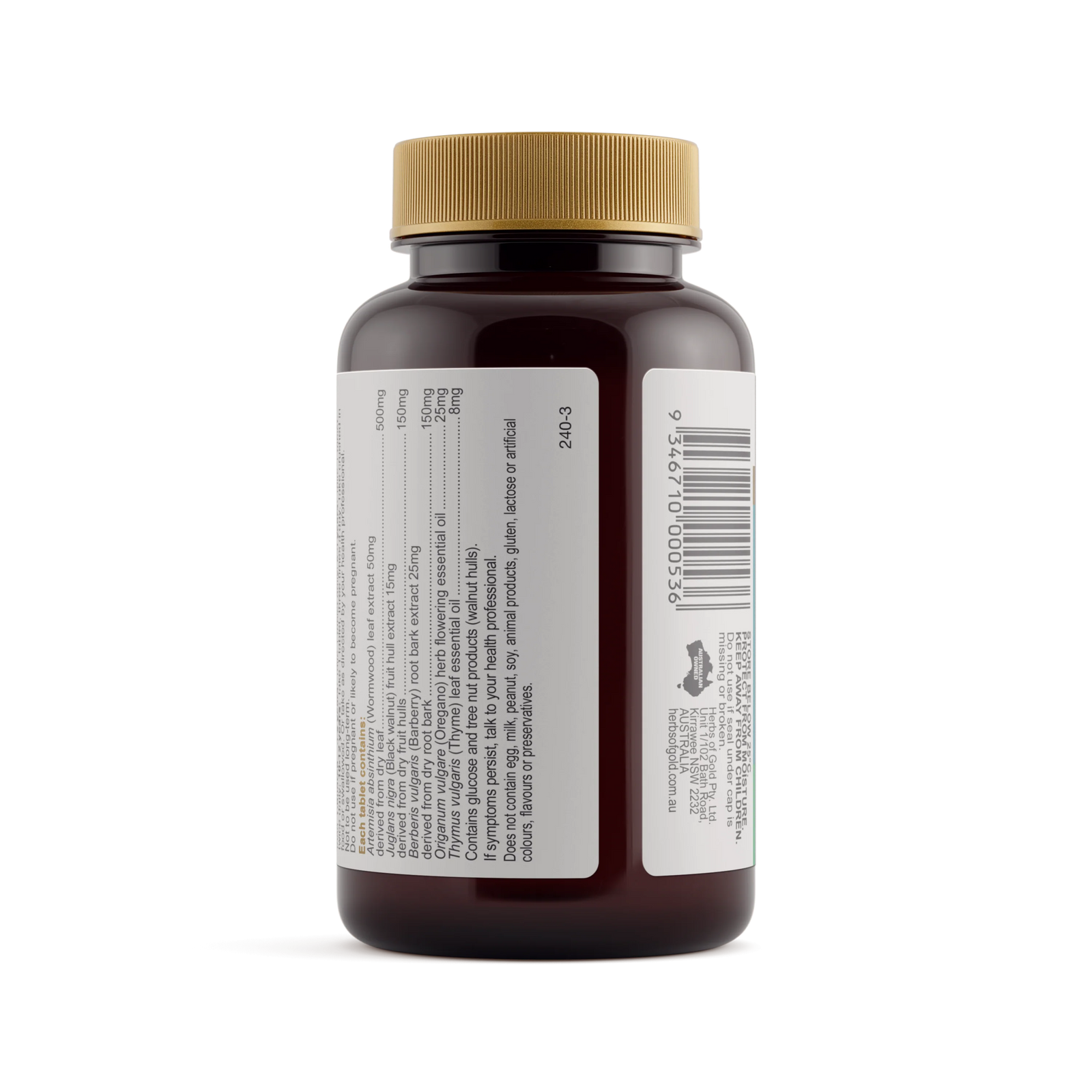 Wormwood Clear (Formerly ParaStrike) // 84 Tablets Herbs of Gold NTS Newtown Supplement Store Sydney