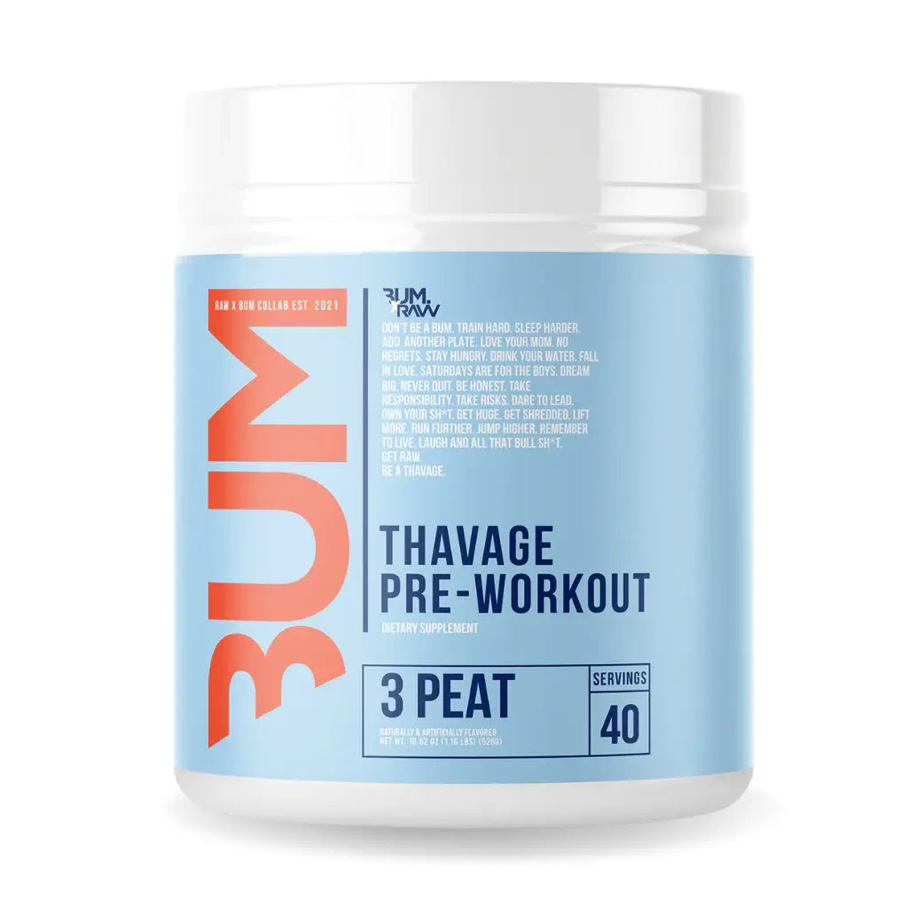 CBUM THAVAGE // PREWORKOUT RAW 4 Peat NTS Newtown Supplement Store Sydney
