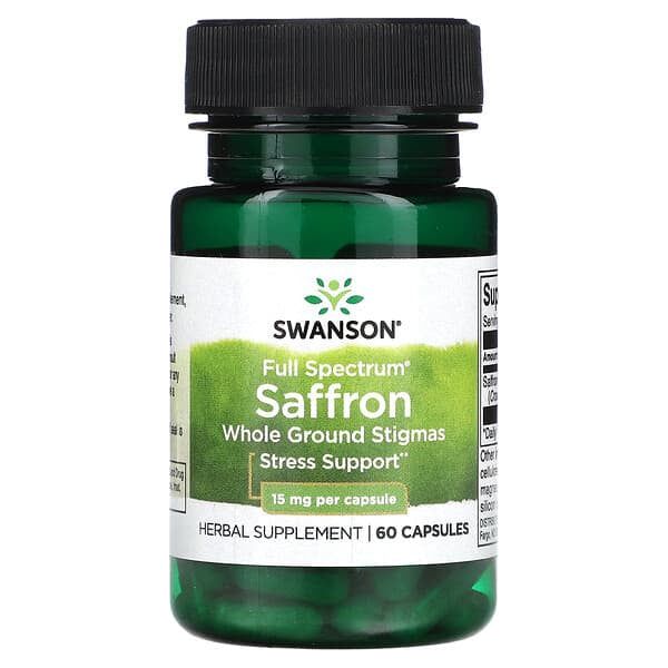 Swanson Saffron 15 mg // 60 Capsules Swanson NTS Newtown Supplement Store Sydney