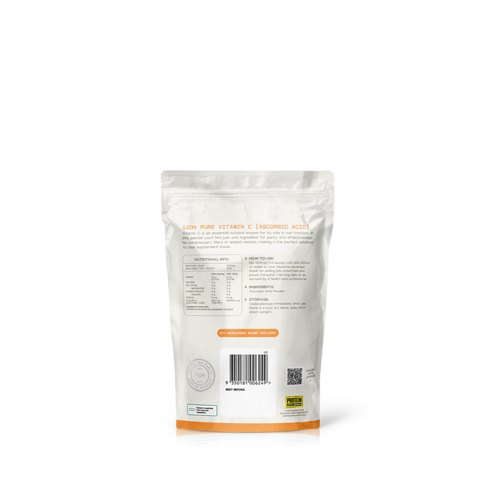 100% Pure Ascorbic Acid // Vitamin C Powder 100g Protein Supplies Australia NTS Newtown Supplement Store Sydney