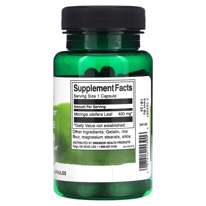 Full Spectrum Moringa Oleifera 400mg // 60 capsules Swanson NTS Newtown Supplement Store Sydney