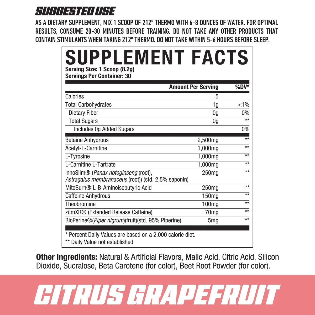 212 THERMO // High -Powered Thermogenic 30 Serves Axe & Sledge NTS Newtown Supplement Store Sydney