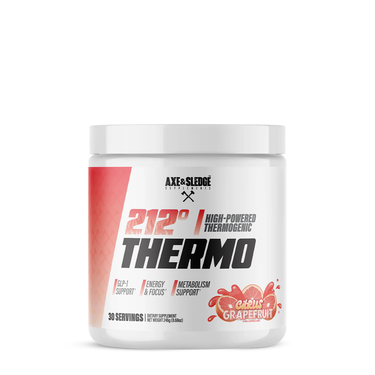 212 THERMO // High -Powered Thermogenic 30 Serves Axe &amp; Sledge Citrus Grapefruits NTS Newtown Supplement Store Sydney