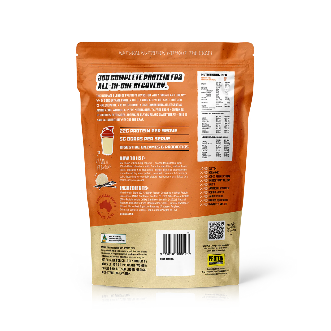 360 WHEY (WPC + WPI) // Complete Protein Protein Supplies Australia NTS Newtown Supplement Store Sydney