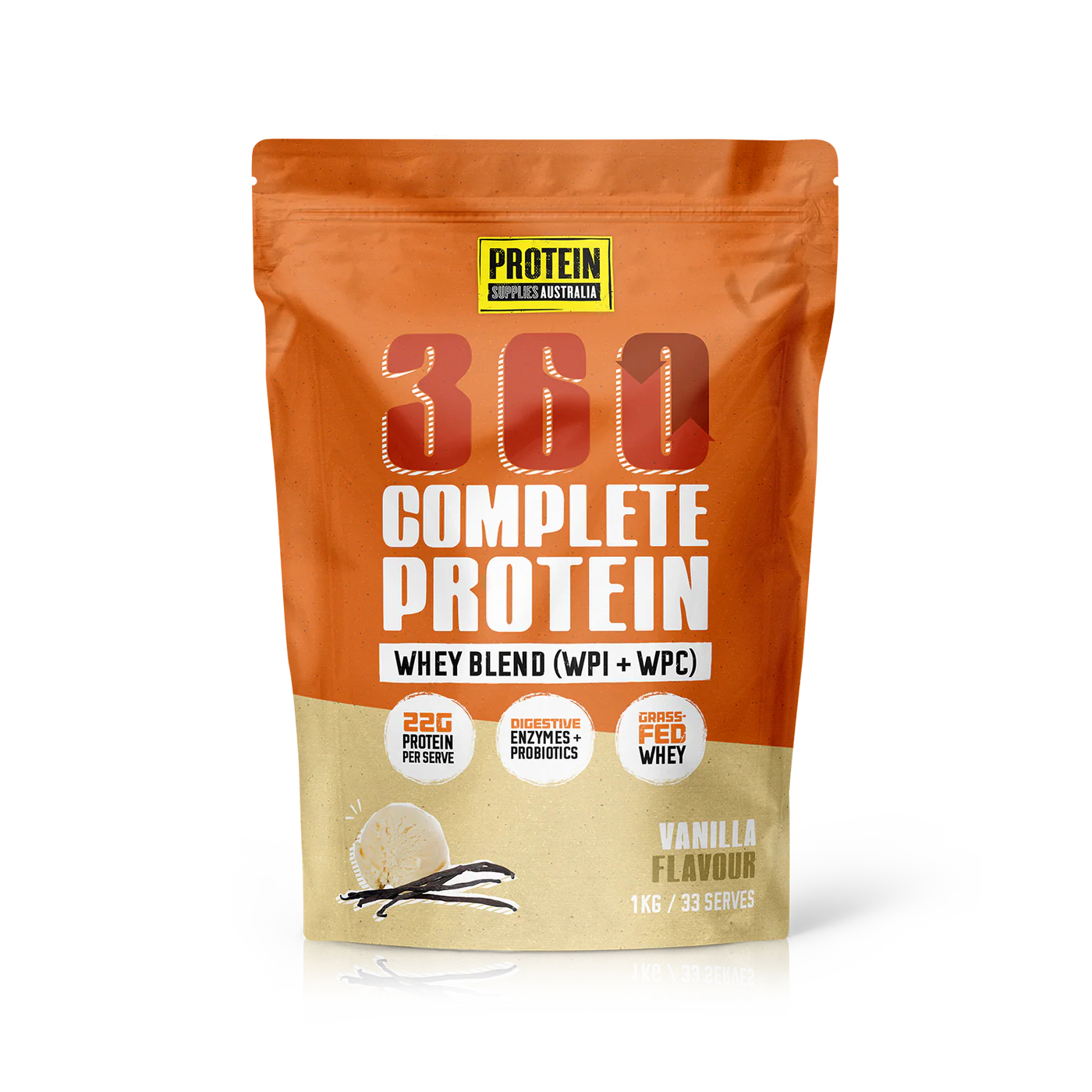 360 WHEY (WPC + WPI) // Complete Protein Protein Supplies Australia Vanilla / 1kg NTS Newtown Supplement Store Sydney