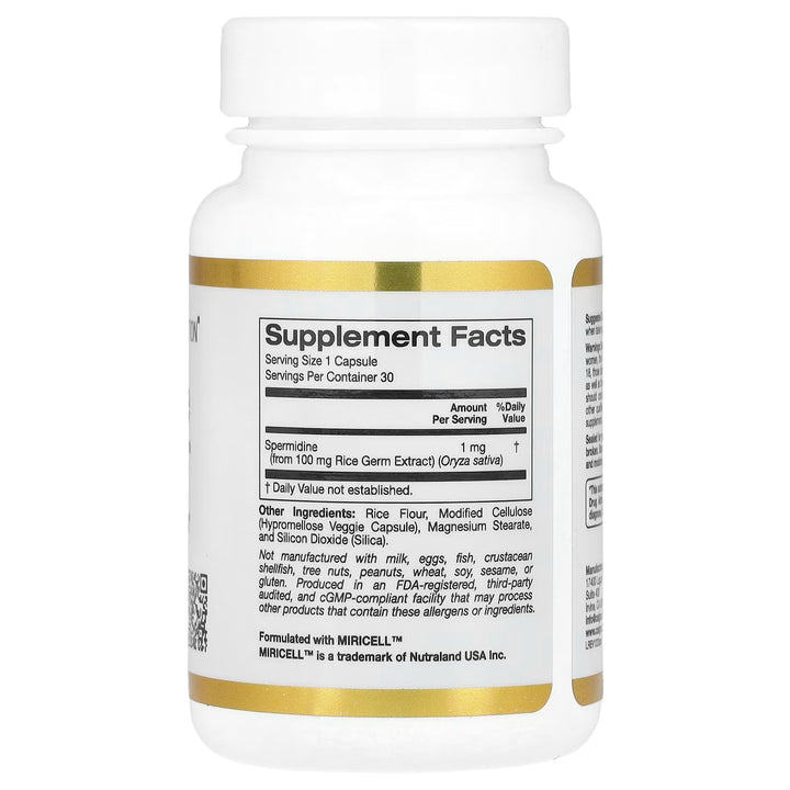 Spermidine 1mg // Supports Cellular Health California Gold Nutrition NTS Newtown Supplement Store Sydney