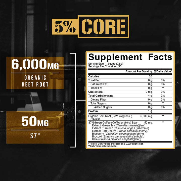 5 % Beet Root //  Plant-Based Beet Root Powder + S7 5% Nutrition NTS Newtown Supplement Store Sydney