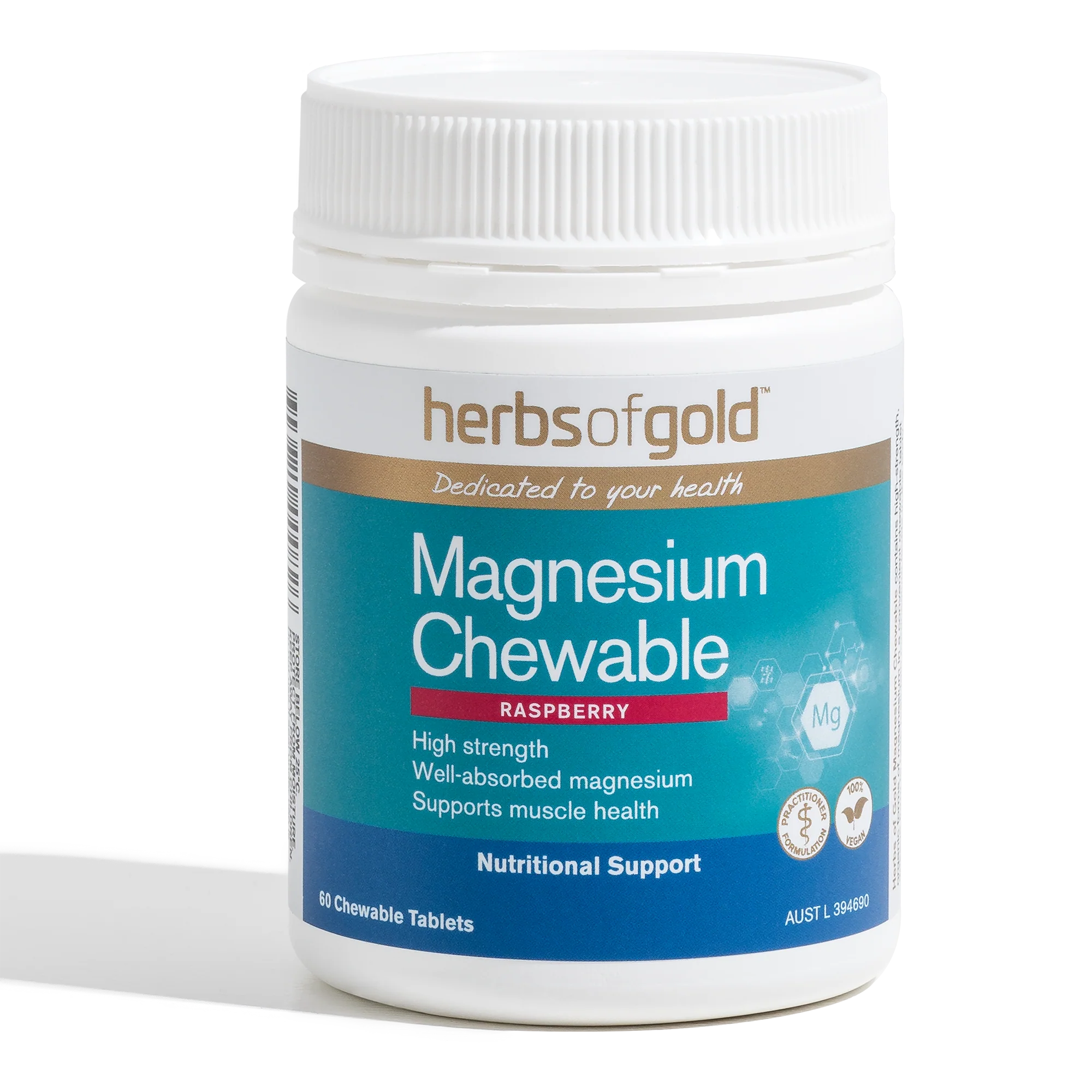 Magnesium Chewable // Supports Muscle Health (Raspberry)