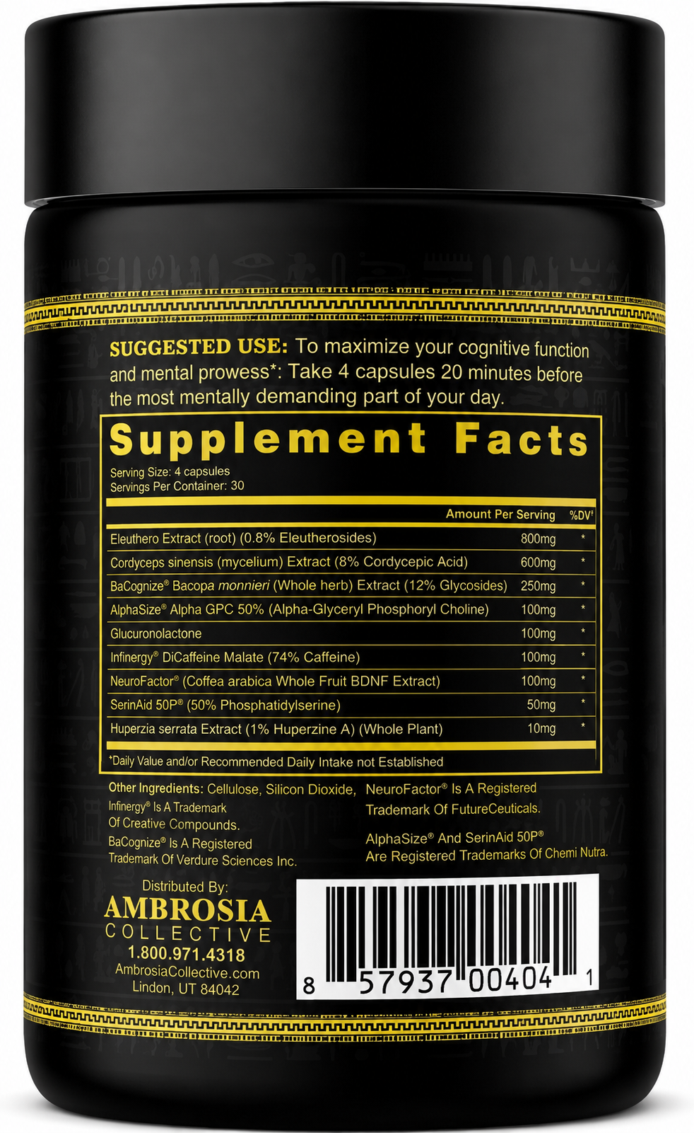 Ambrosia Collective Mental Jewels® // 120 Capsules Ambrosia NTS Newtown Supplement Store Sydney