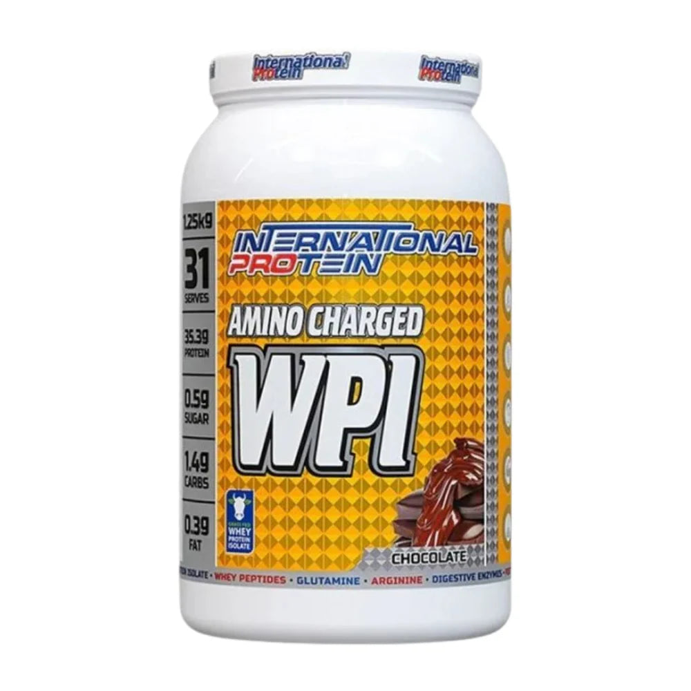 AMINO CHARGED WPI // 35.3g Protein International Protein Chocolate / 1.25kg (31 serves) NTS Newtown Supplement Store Sydney