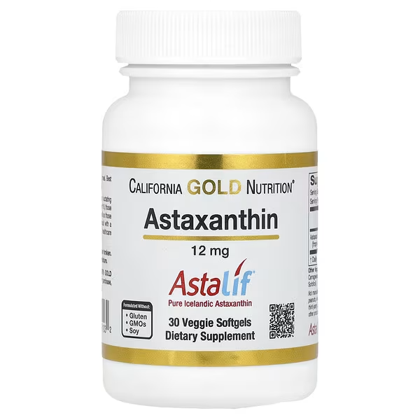 Astaxanthin (Pure Icelandic Astaxanthin) // 12mg 30 Veggie Softgels California Gold Nutrition NTS Newtown Supplement Store Sydney