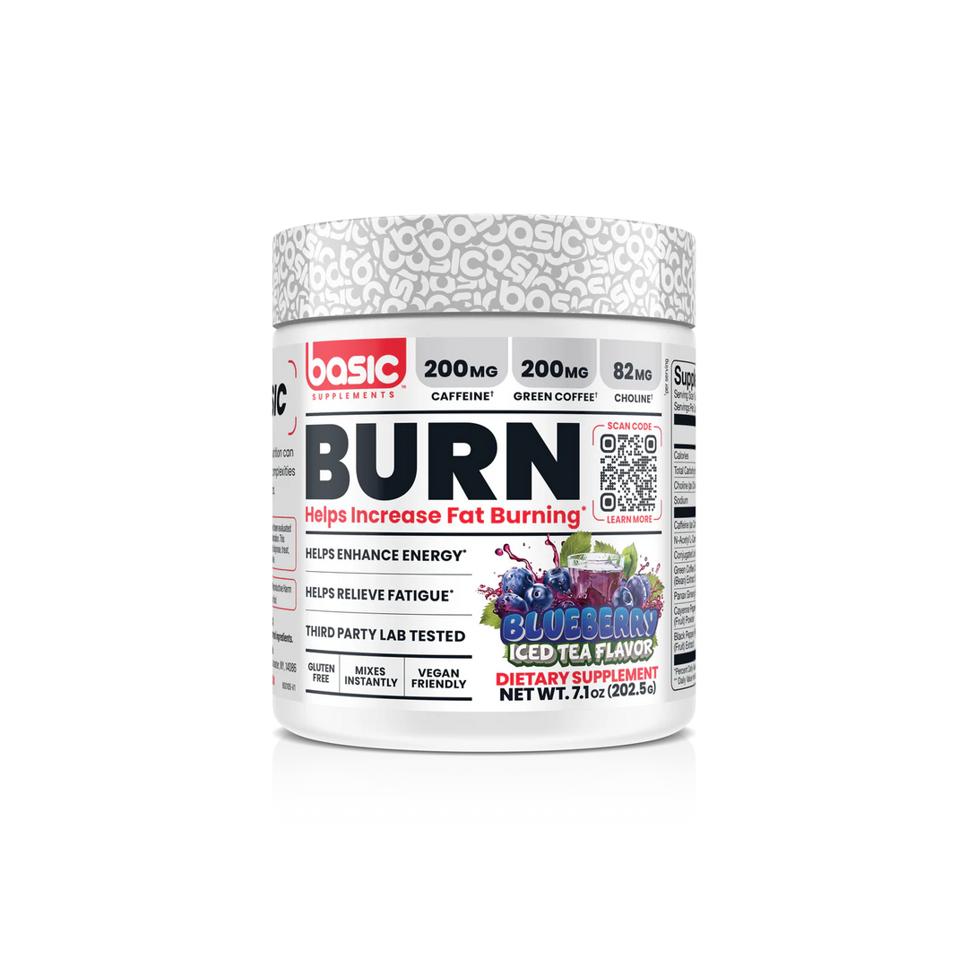 Basic Burn // 45 Serves BASIC Blueberry Ice Tea NTS Newtown Supplement Store Sydney
