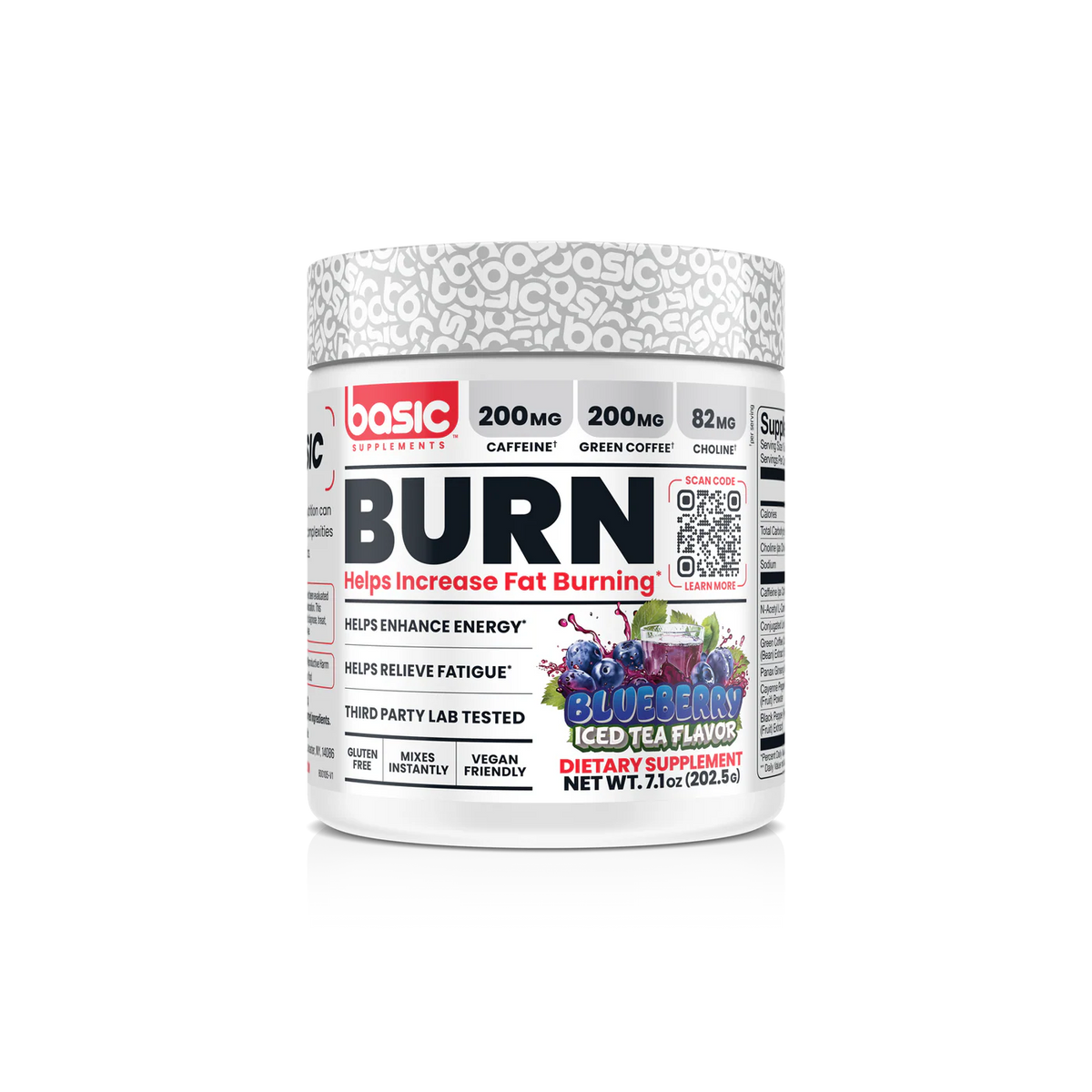 Basic Burn // 45 Serves BASIC Blueberry Ice Tea NTS Newtown Supplement Store Sydney