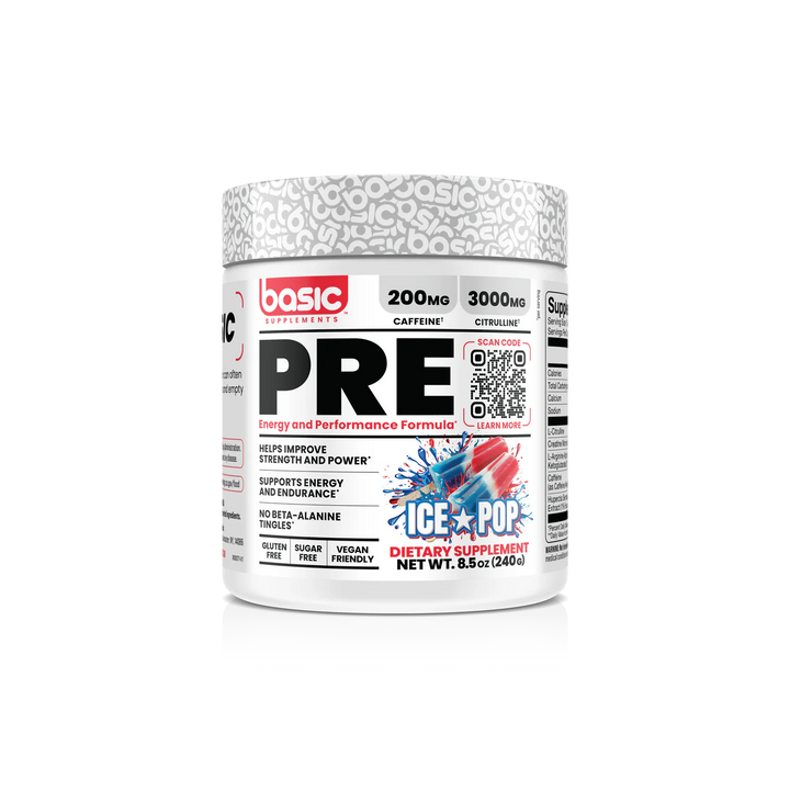 Basic Pre Workout // 30 Serves BASIC Ice Pop NTS Newtown Supplement Store Sydney