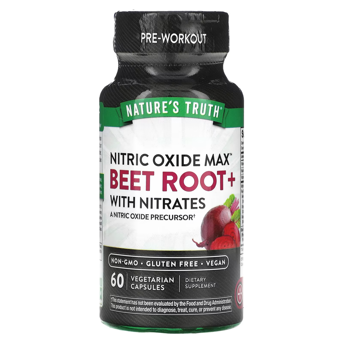 Beet Root+ with Nitrates // 60 Vegetarian Capsules Nature&#39;s Truth NTS Newtown Supplement Store Sydney