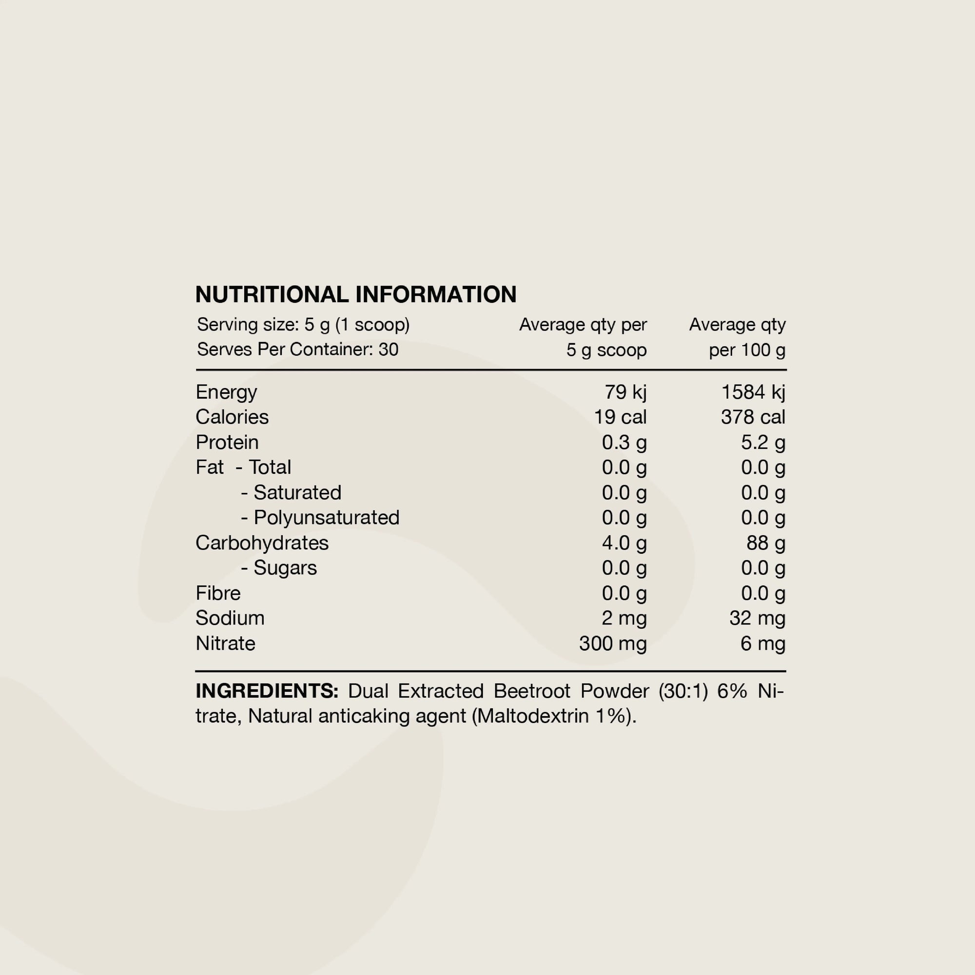 Beetroot Powder Triple Strength // 30 Serves SWITCH NTS Newtown Supplement Store Sydney