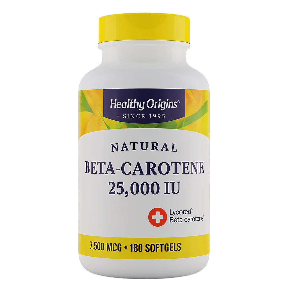 Beta-Carotene 25,00IU // 180 Softgels Healthy Origins NTS Newtown Supplement Store Sydney