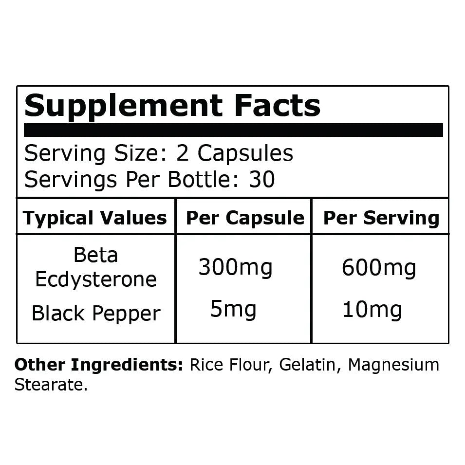 Beta Ecdysterone // 600mg Mamba Nutrition NTS Newtown Supplement Store Sydney