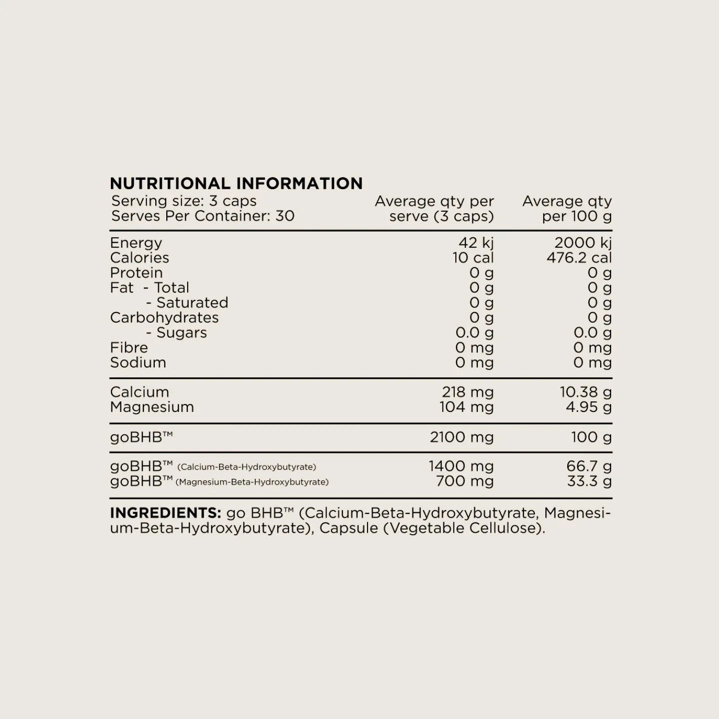 bhb (Beta-Hydroxybutyrate) // 30 Servings SWITCH NTS Newtown Supplement Store Sydney