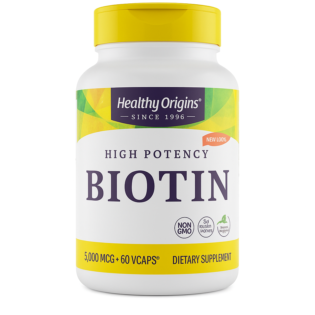 BIOTIN 5000mcg // 60 Vcaps Healthy Origins NTS Newtown Supplement Store Sydney