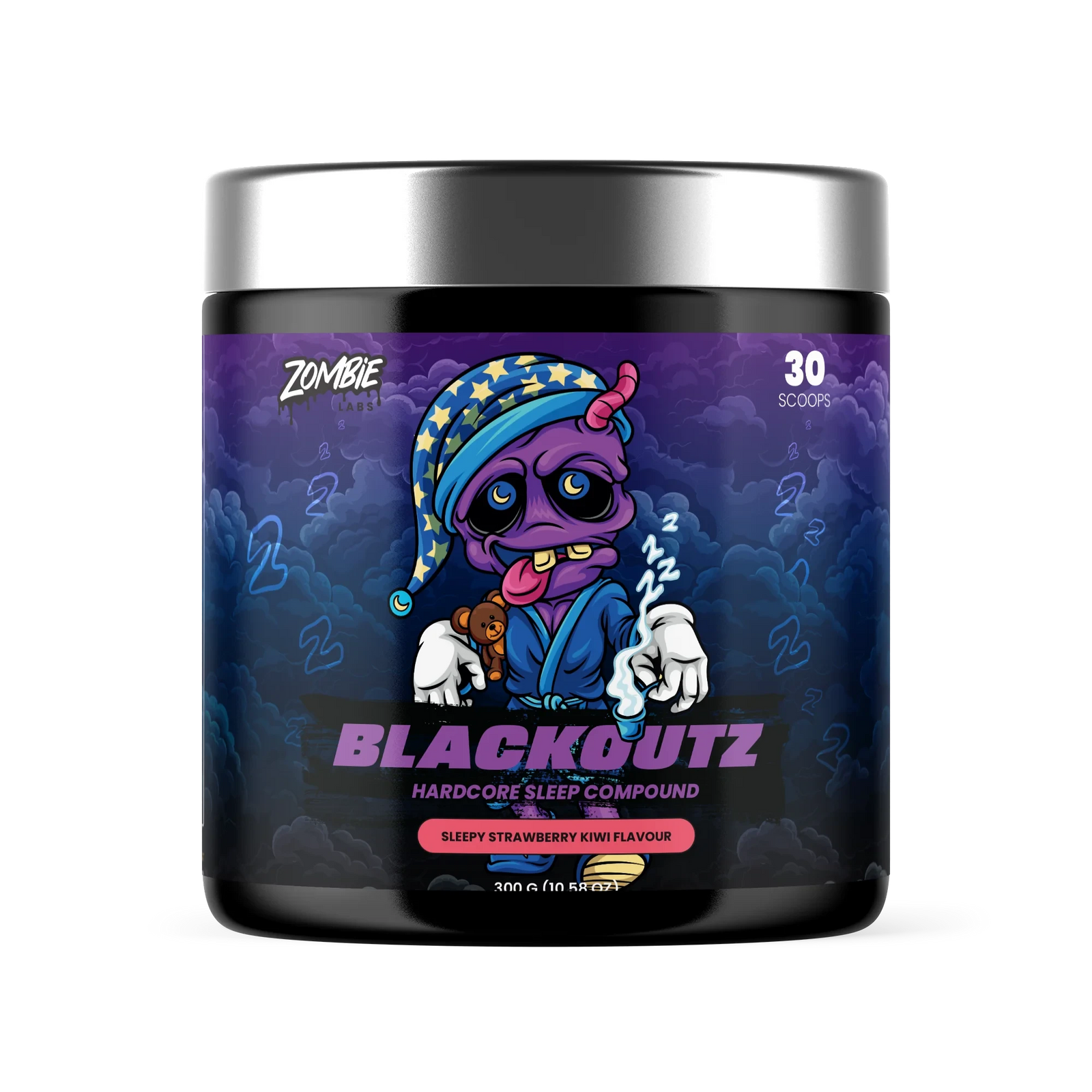 BLACKOUTZ // Sleep Support 300g Zombie Labs Sleepy Strawberry Kiwi NTS Newtown Supplement Store Sydney