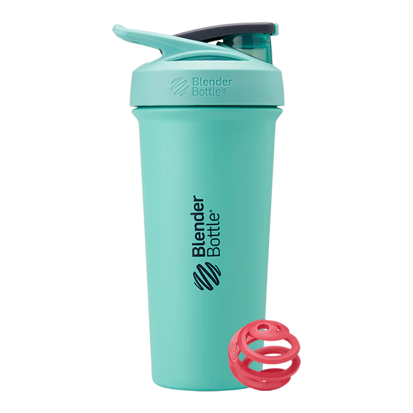 Blender Bottle STRADA SLEEK // Stainless Steel 740ml Blender Bottle Seafoam NTS Newtown Supplement Store Sydney