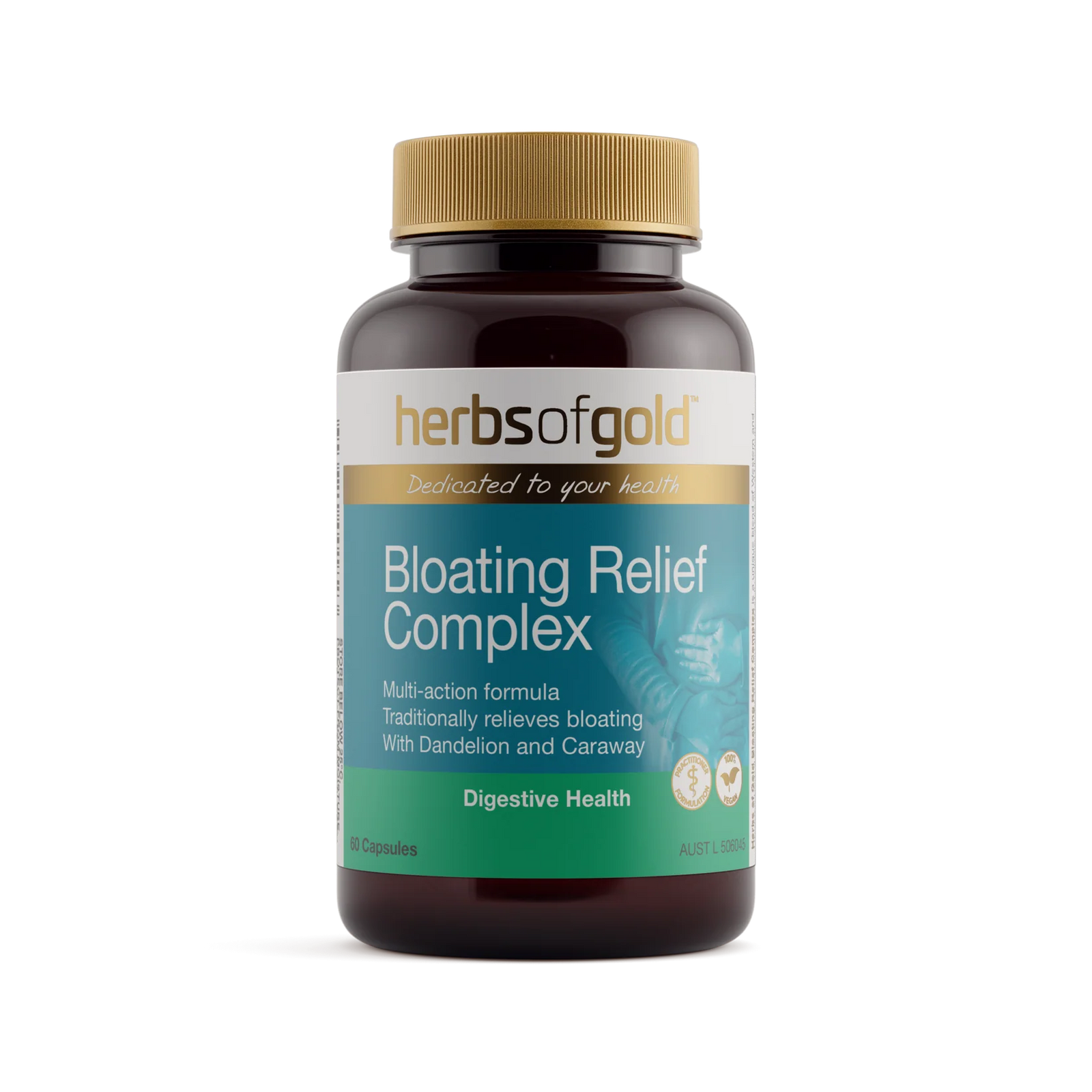 Bloating Relief Complex // 60 Capsules Herbs of Gold NTS Newtown Supplement Store Sydney