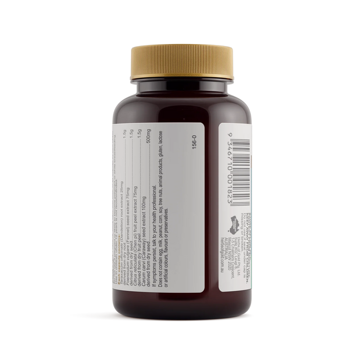 Bloating Relief Complex // 60 Capsules Herbs of Gold NTS Newtown Supplement Store Sydney